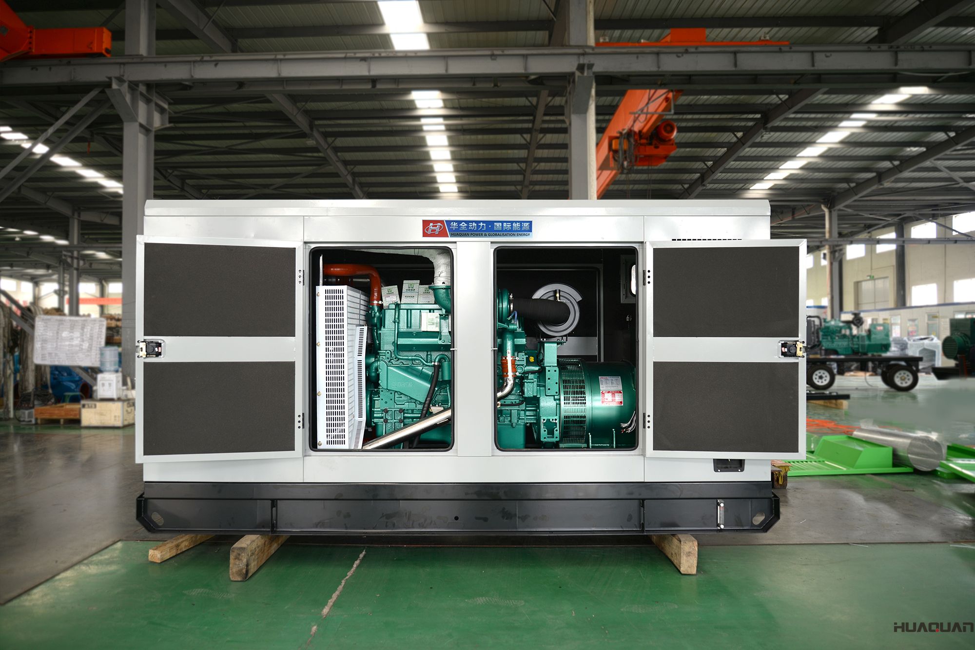 2018年4月12日華全動(dòng)力250kw靜音箱發(fā)電機(jī)組發(fā)往湖北