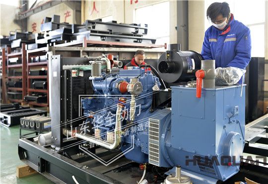 大雪紛飛慶來年，加緊生產(chǎn)迎新年，華全發(fā)電機組有序生產(chǎn)中